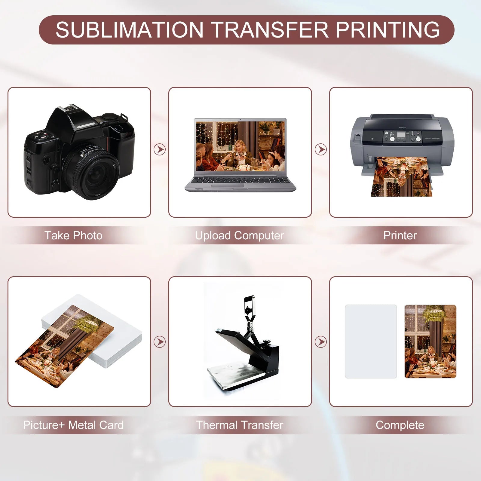 Sublimation Metal Business Cards – Blank Aluminium Printable Name Cards | White & Silver