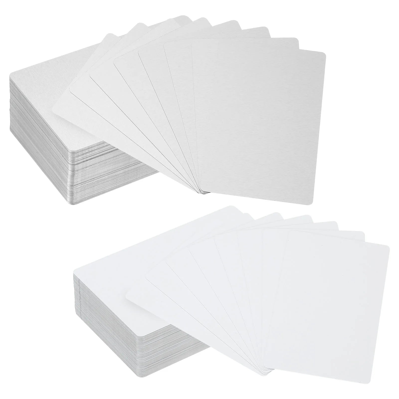 Sublimation Metal Business Cards – Blank Aluminium Printable Name Cards | White & Silver