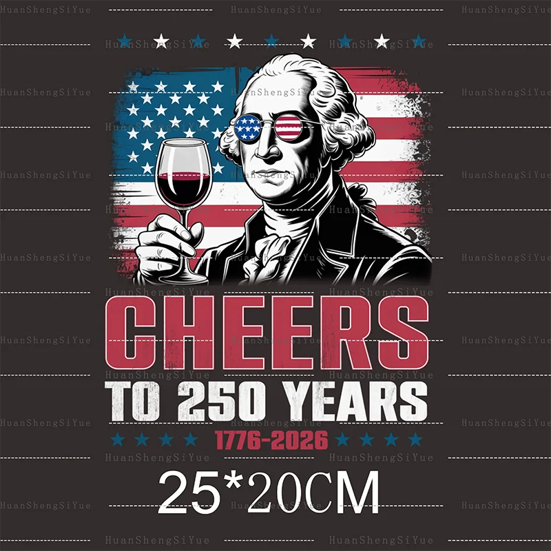 DTF US 250th Anniversary Sticker New Men's And Women's T-shirt Hoodie Patches Waterproof And Easy To Transfer