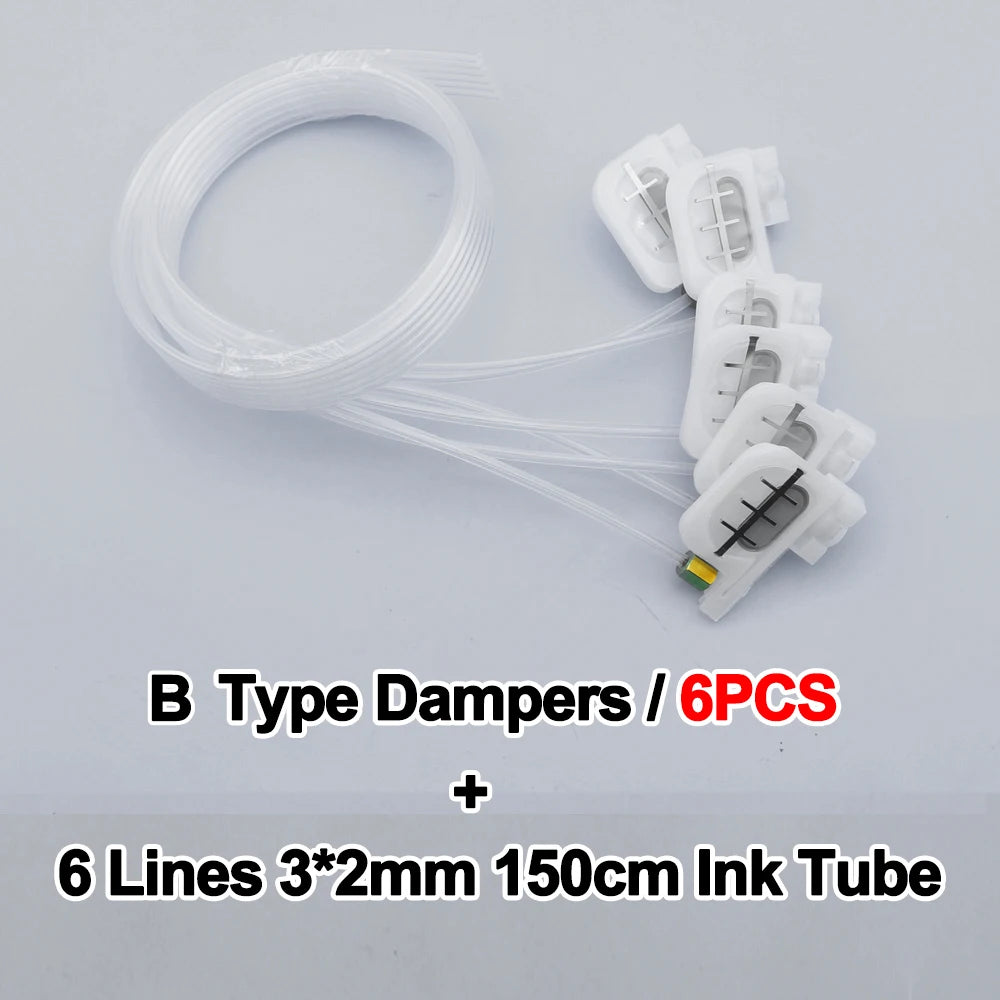 DTF Ink Damper With 6 Lines Ink Tube For Epson XP-15000 XP 15000 15010 15080 L18050 L8050 18100 modify convert Ink Flow Damper