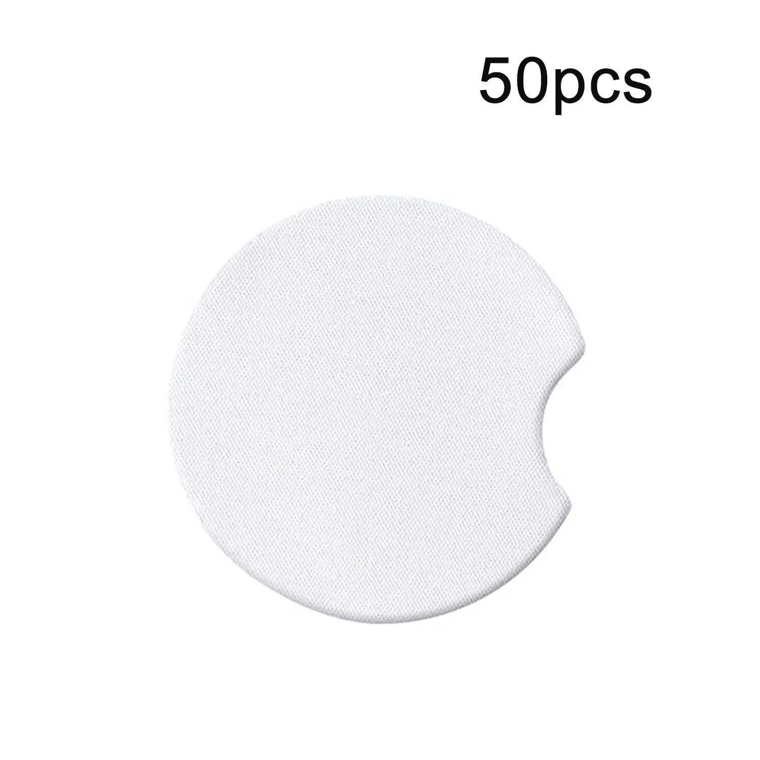 Sublimation Cup Coasters 50-Pack – Square & Round Rubber Mats for Heat Press & DIY Crafts