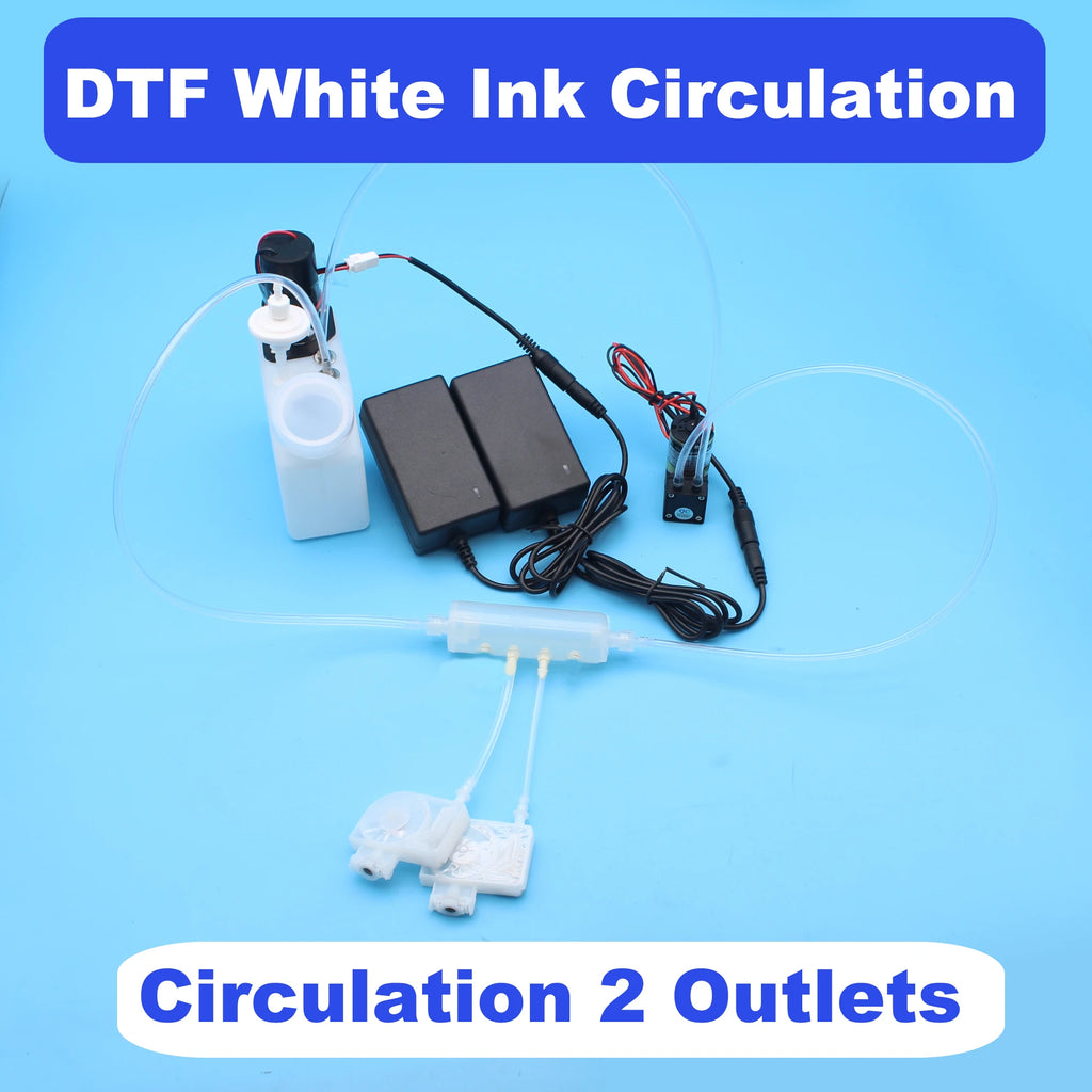 DTF Printer Circulation Ink Recycle System CISS Ink Tank For Direct To Film Printer DTF Printing With Ink Pump Damper Splitter