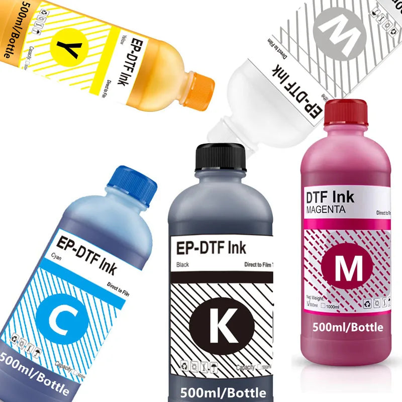 EP-DTF Ink 500ML Direct to Transfer Film Ink For Epson Print head i3200 XP600 TX800 L1800 1390 L805 All DTF Ink Printing