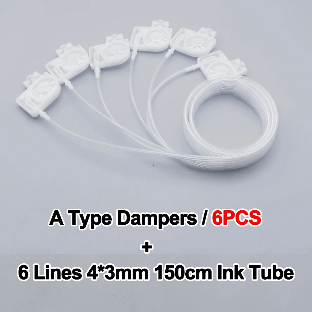 DTF Ink Damper With 6 Lines Ink Tube For Epson XP-15000 XP 15000 15010 15080 L18050 L8050 18100 modify convert Ink Flow Damper