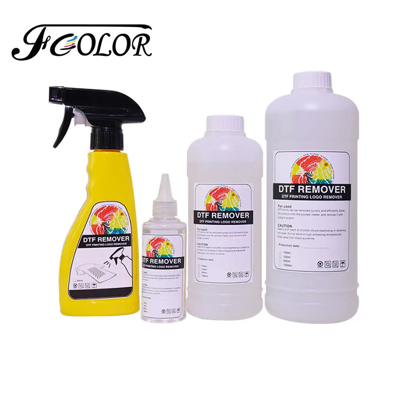 FCOLOR DTF Remover 500ml Transfer Film Printing Pattern Remover DTF Ink Removal Liquid