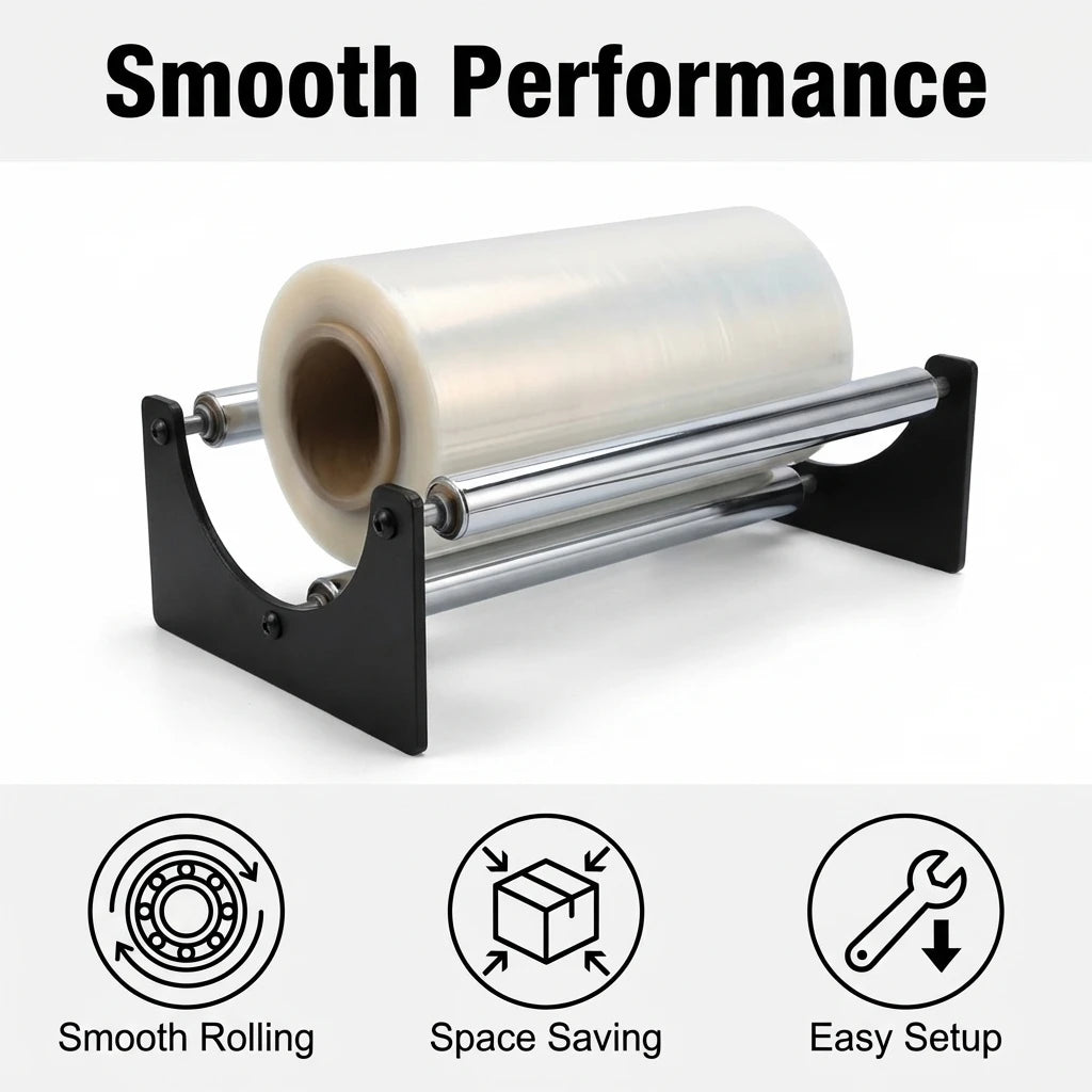 Roll Film Holder Roll Paper Stand for DTF & UV Label Printer Fit Epson L1800 L805 R1390 L18050 L8050 Max 33cm Metal Smooth Roll