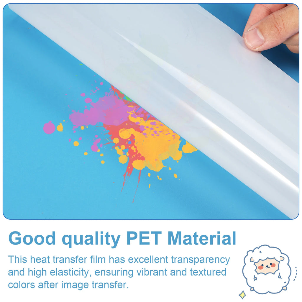 100Pcs DTF Transfer Film A4 Size PET Transfer Paper Printable PET Film Sheets Clear Transfer Sheets Transfer Paper Printer DTF