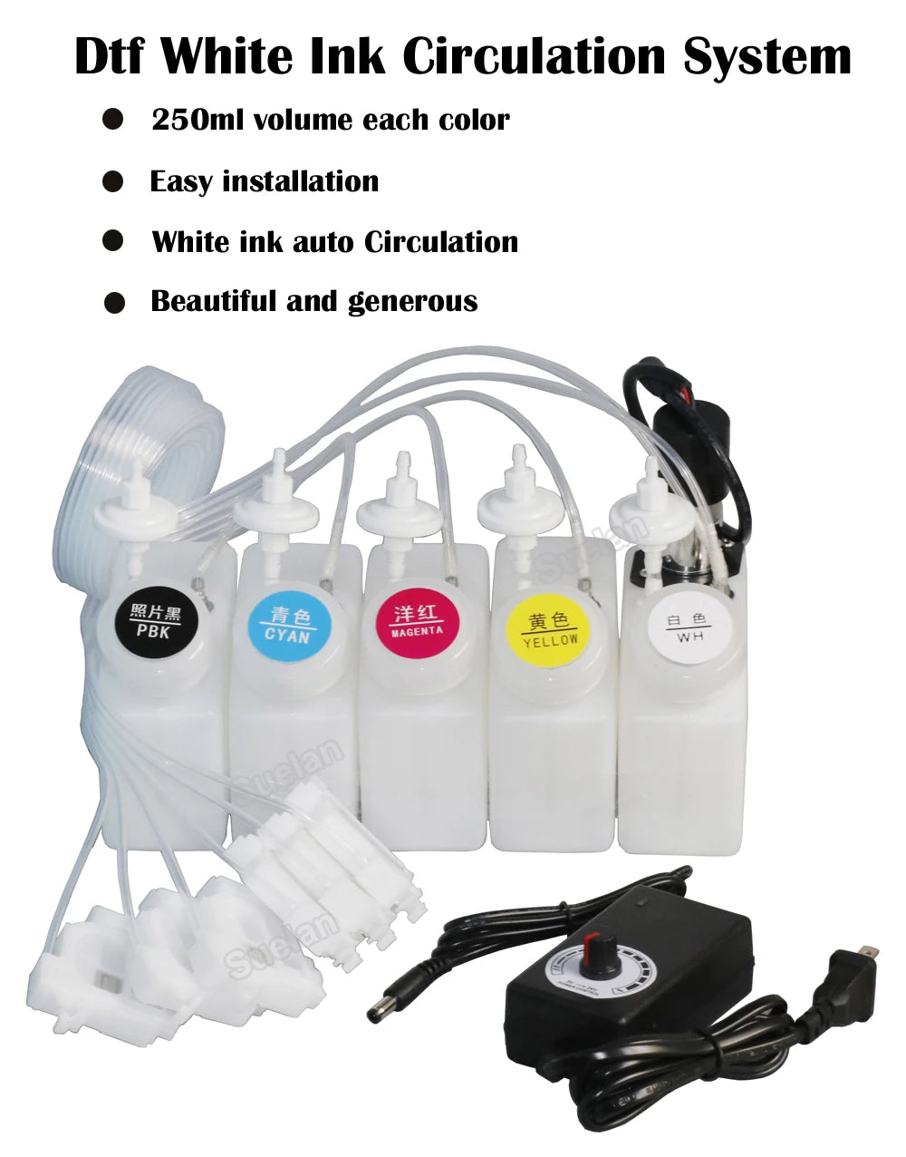 L1800 Dtf Ink System Circulation Complete L800 L801 L805 L810 L850 Ciss with Motor Dtf Printer Continuous Ink Supply System