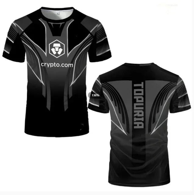 New Men's Wrestling Competition T-shirt, Fan-shaped Round Neck 3D Printed, Men's and Women's Outdoor Short Sleeved Sports Top