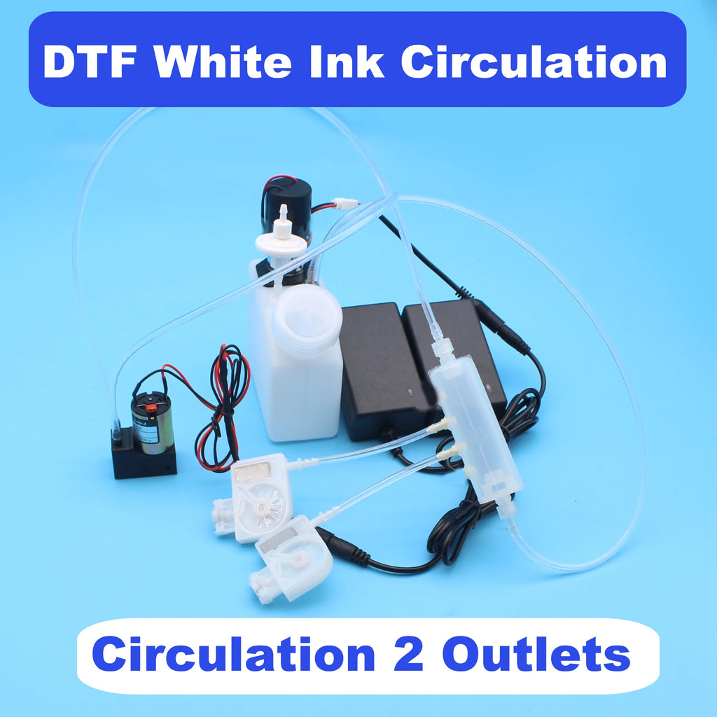 DTF Printer Circulation Ink Recycle System CISS Ink Tank For Direct To Film Printer DTF Printing With Ink Pump Damper Splitter