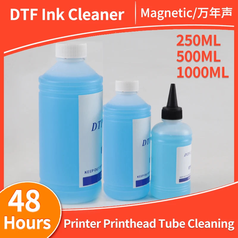 DTF Ink Cleaning Solution Strong Cleaning for Epson DX4 DX5 DX7 L1800 L805 L800 I3200 Printhead Tube Cleaning DTF Power Cleaner