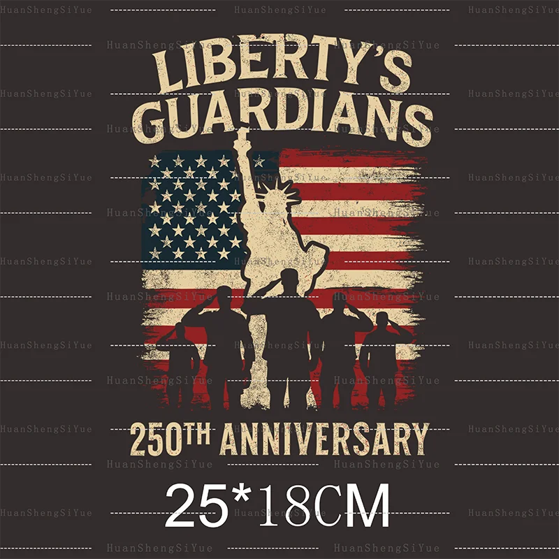DTF US 250th Anniversary Sticker New Men's And Women's T-shirt Hoodie Patches Waterproof And Easy To Transfer