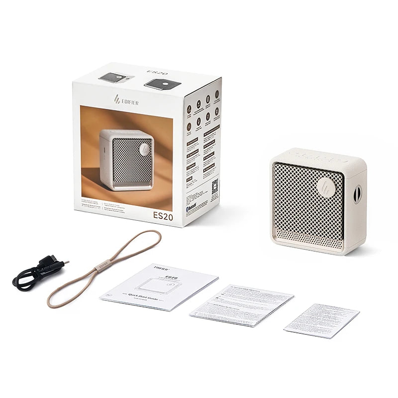 Edifier ES20 Portable Bluetooth Speaker Wireless Speaker IP67 Waterproof Light Effects Outdoor Speakers Deep Bass with Mic