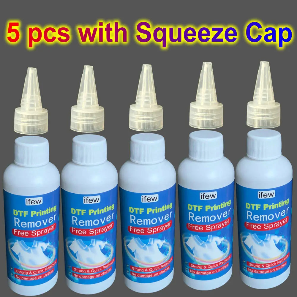 DTF Remove 500 ML Textile Vinyl Remover For Garments Clothes Shirts Removal Solution Liquid Print Cleaner Cleaning DTF VLR Kit