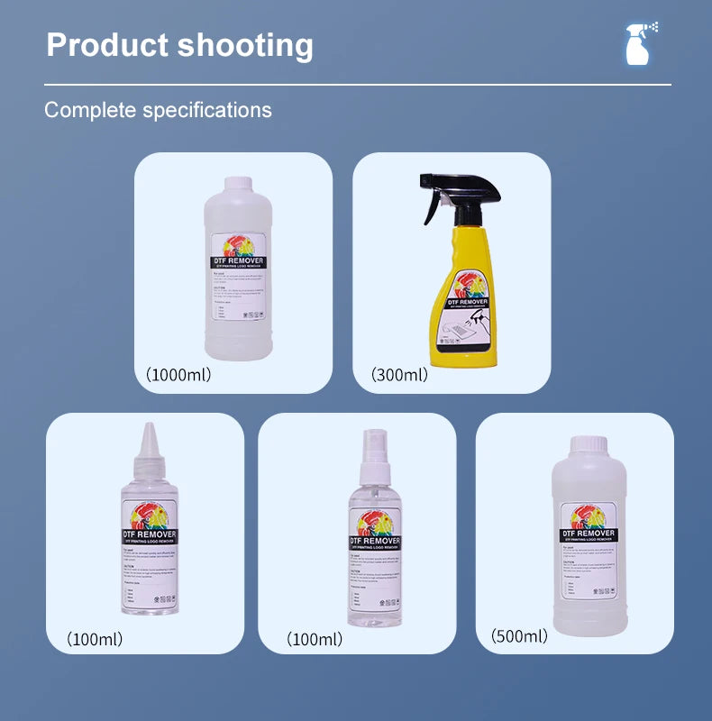 FCOLOR DTF Remover 500ml Transfer Film Printing Pattern Remover DTF Ink Removal Liquid