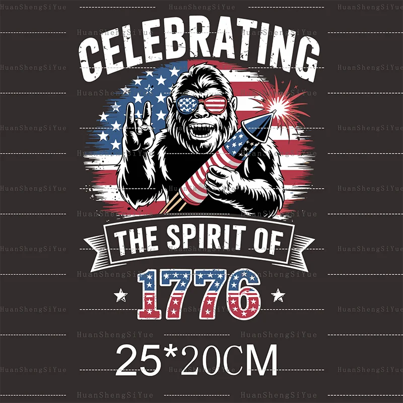 DTF US 250th Anniversary Sticker New Men's And Women's T-shirt Hoodie Patches Waterproof And Easy To Transfer