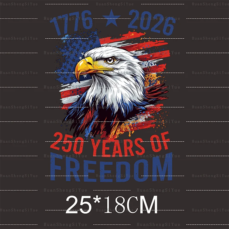 DTF US 250th Anniversary Sticker New Men's And Women's T-shirt Hoodie Patches Waterproof And Easy To Transfer