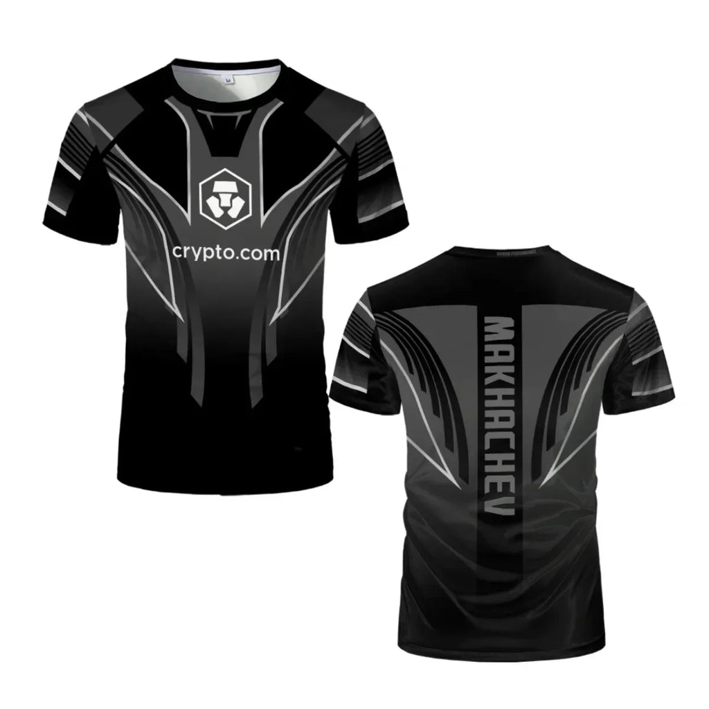 New Men's Wrestling Competition T-shirt, Fan-shaped Round Neck 3D Printed, Men's and Women's Outdoor Short Sleeved Sports Top