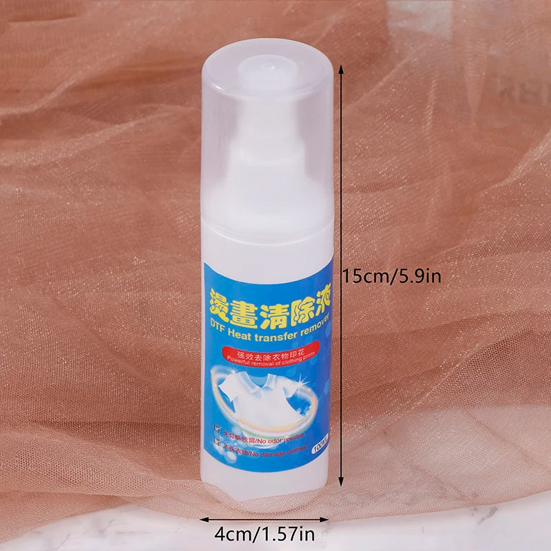 DTF Remover Direct To Film Printing Cleaning Liquid Pattern Remove Solution Adhesive Powder Remover Liquid Vinyl Glue Remover