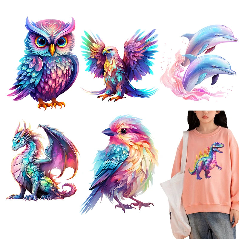 Sublimation Magical Animals Heat Transfer Stickers for Kids Clothes – Cartoon Animal Prints