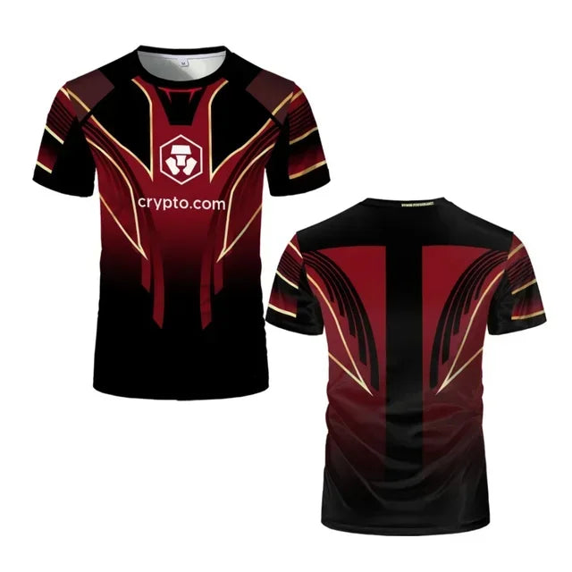 New Men's Wrestling Competition T-shirt, Fan-shaped Round Neck 3D Printed, Men's and Women's Outdoor Short Sleeved Sports Top