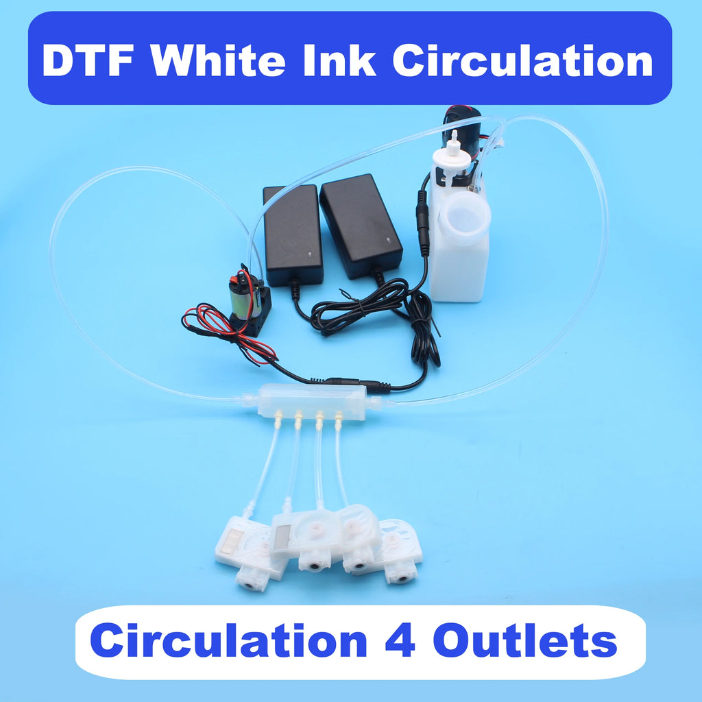 DTF Printer Circulation Ink Recycle System CISS Ink Tank For Direct To Film Printer DTF Printing With Ink Pump Damper Splitter
