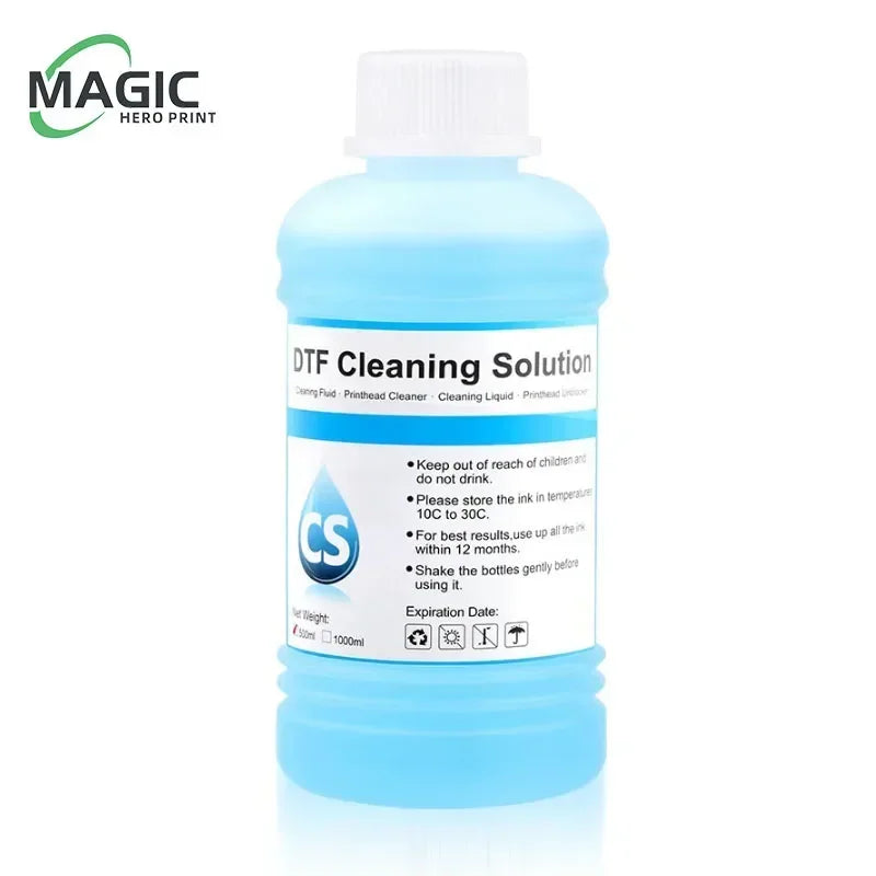 DTF Power Cleaner DTF Cleaning Solution Liquid For Direct to Film Printer Printhead Tube Maintenance Kit ( 3 Capacity Options)