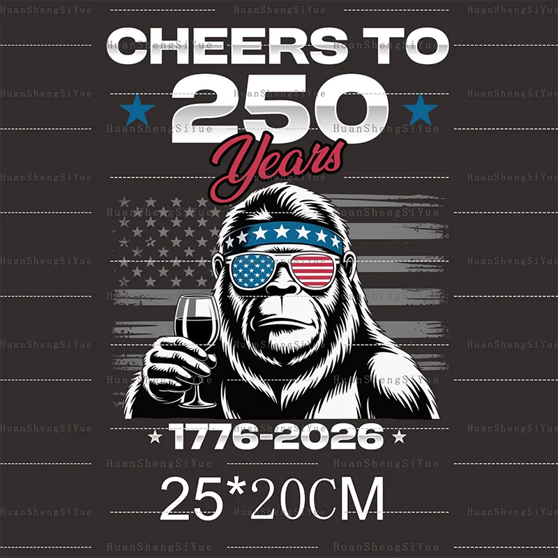 DTF US 250th Anniversary Sticker New Men's And Women's T-shirt Hoodie Patches Waterproof And Easy To Transfer