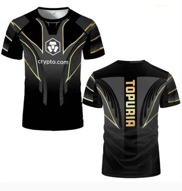 New Men's Wrestling Competition T-shirt, Fan-shaped Round Neck 3D Printed, Men's and Women's Outdoor Short Sleeved Sports Top