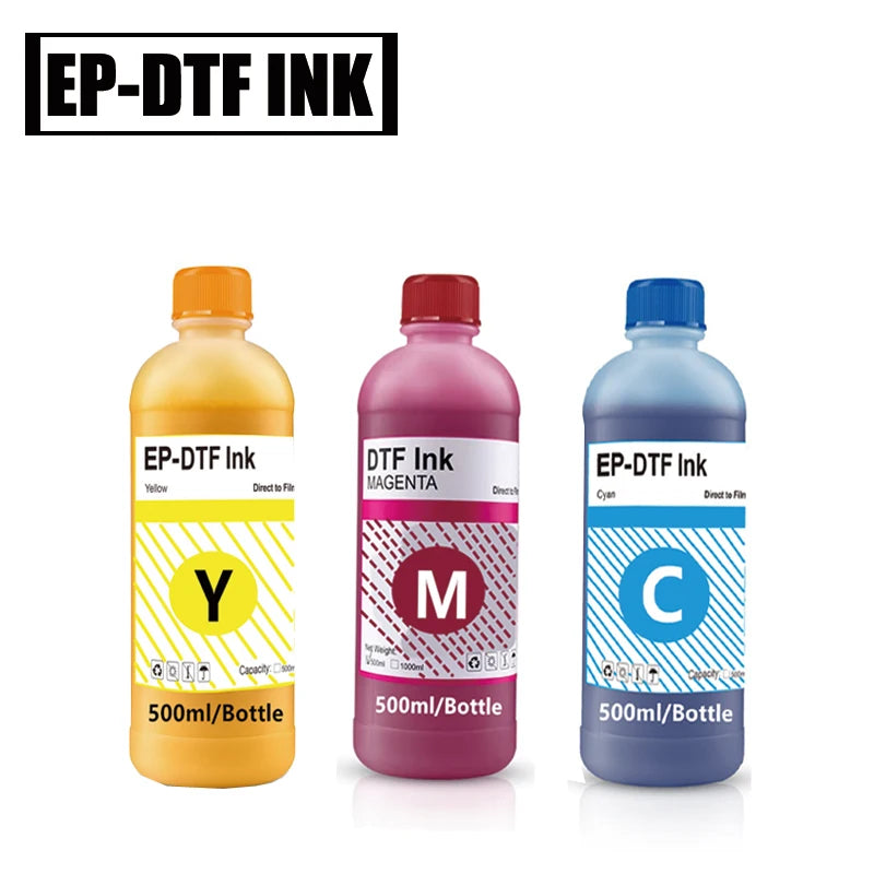 EP-DTF Ink 500ML Direct to Transfer Film Ink For Epson Print head i3200 XP600 TX800 L1800 1390 L805 All DTF Ink Printing
