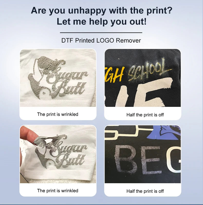 FCOLOR DTF Remover 500ml Transfer Film Printing Pattern Remover DTF Ink Removal Liquid