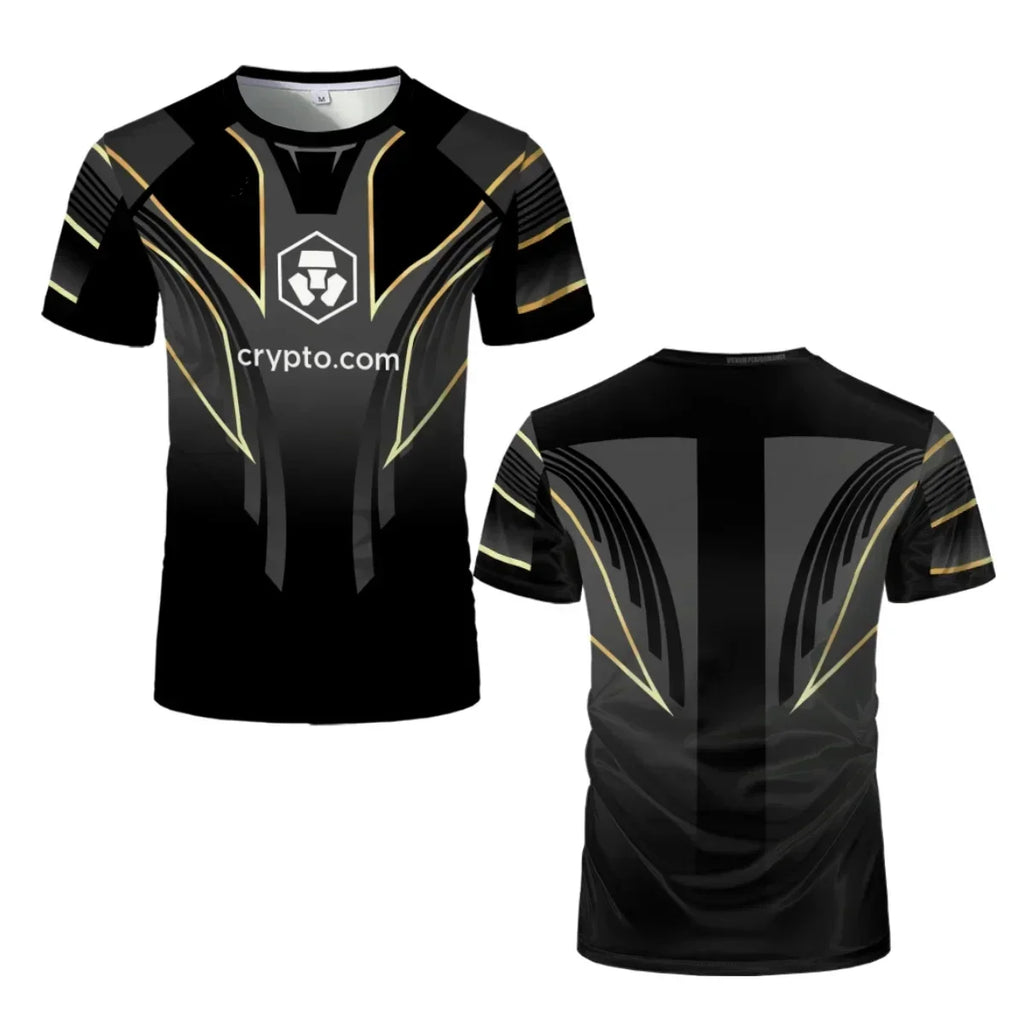 New Men's Wrestling Competition T-shirt, Fan-shaped Round Neck 3D Printed, Men's and Women's Outdoor Short Sleeved Sports Top