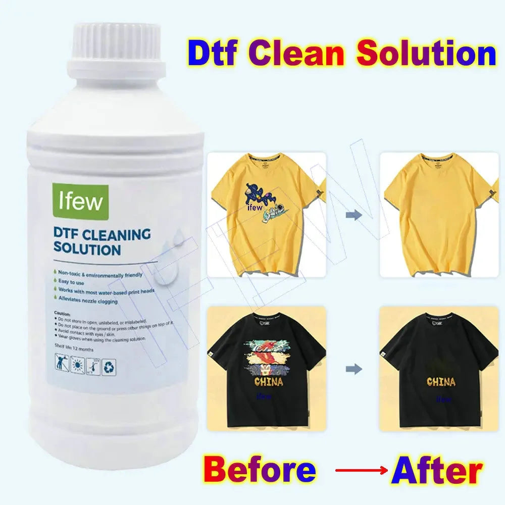 Dtf Remover Dtf Remove Clothing for Garments Dtf Ink Textile Vinyl Glue Remover Solution Cleaner Printer Printing Clean Liquid