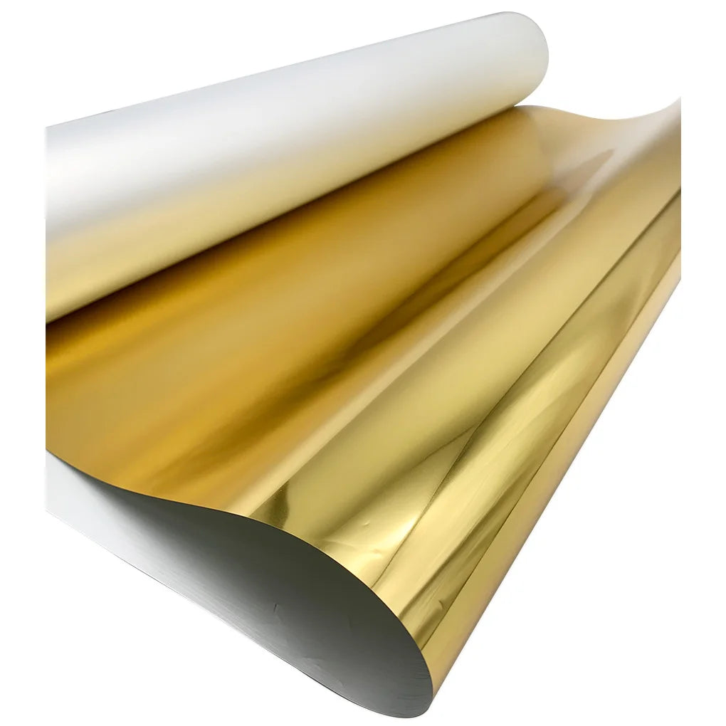 33cm/61cm*5m Gold/Silver DTF Foil Film Roll Cold Peel for T-shirt Heat Press Direct to Film Transfer Printing for DTF White Ink