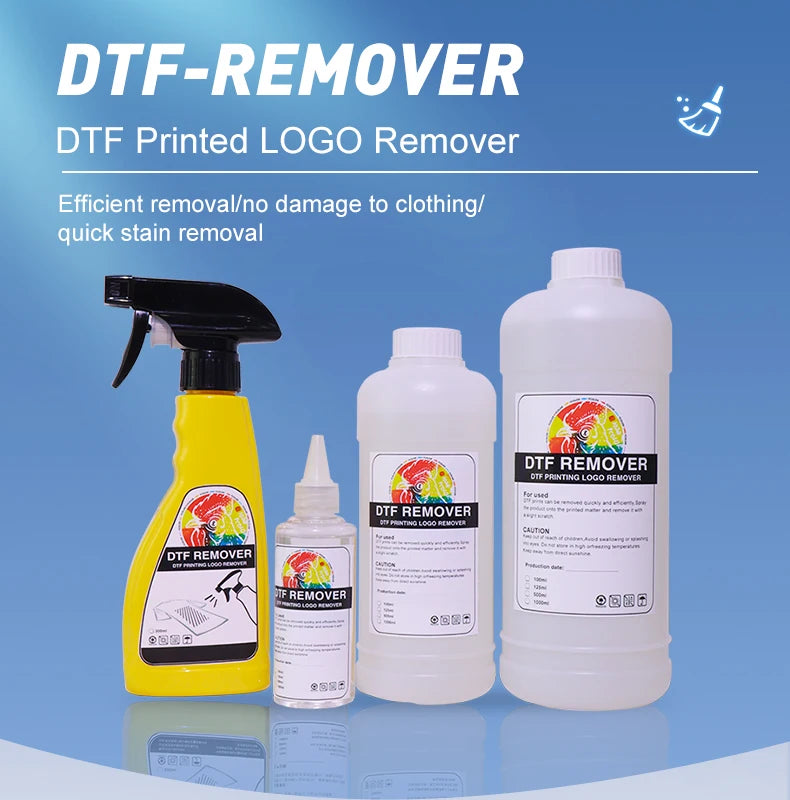 FCOLOR DTF Remover 500ml Transfer Film Printing Pattern Remover DTF Ink Removal Liquid