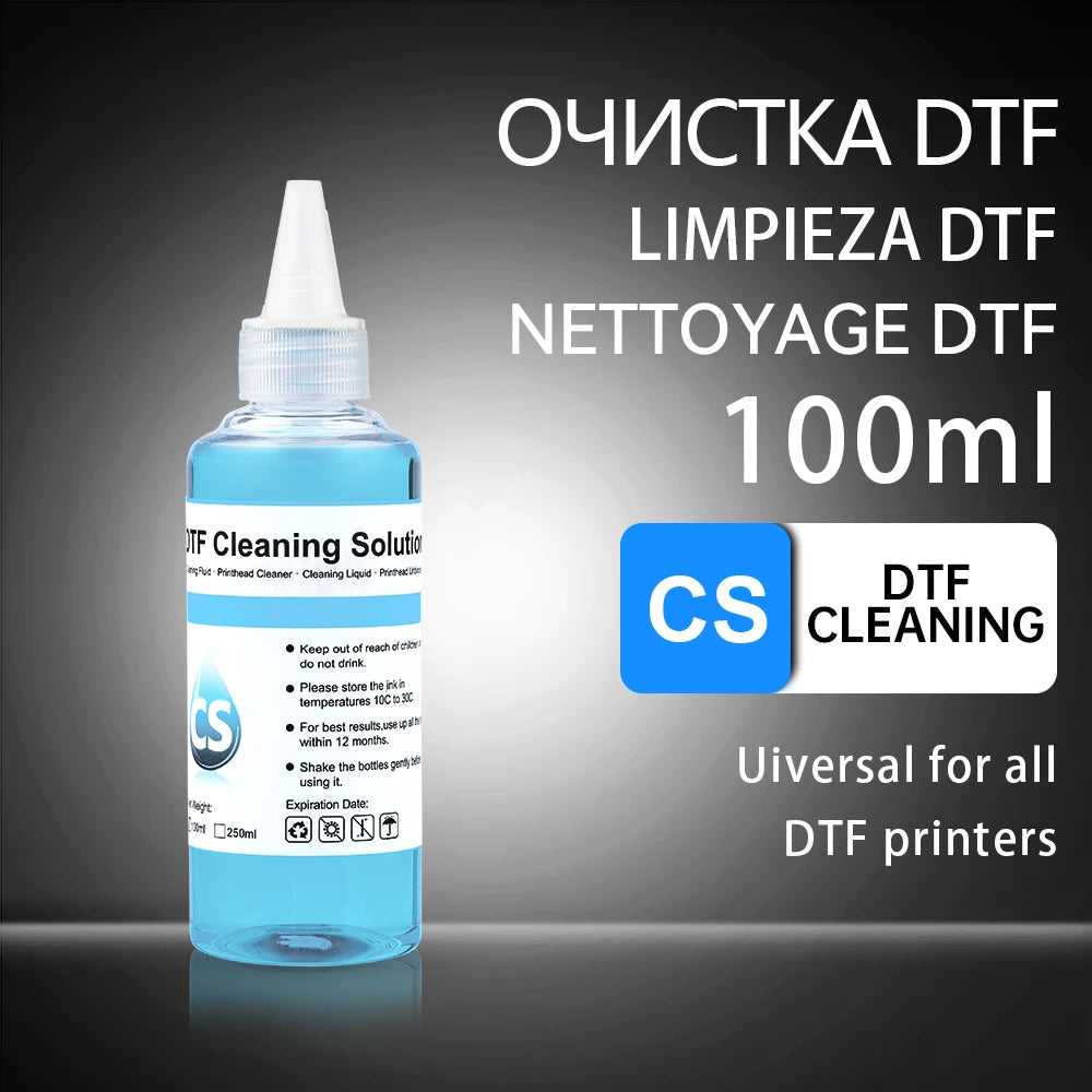 DTF Power Cleaner DTF Cleaning Solution Liquid For Direct to Film Printer Printhead Tube Maintenance XP600 TX800 i3200 1390 L800