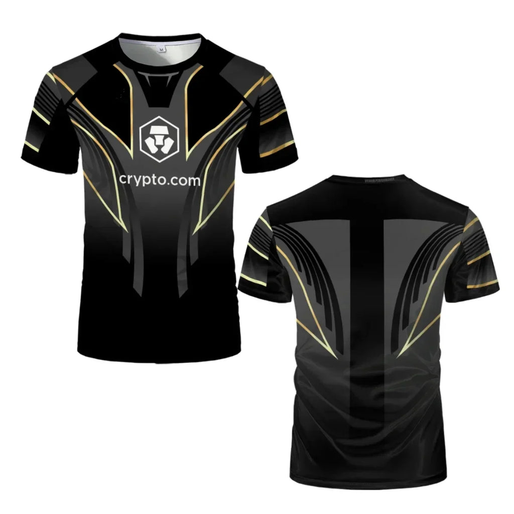 New Men's Wrestling Competition T-shirt, Fan-shaped Round Neck 3D Printed, Men's and Women's Outdoor Short Sleeved Sports Top