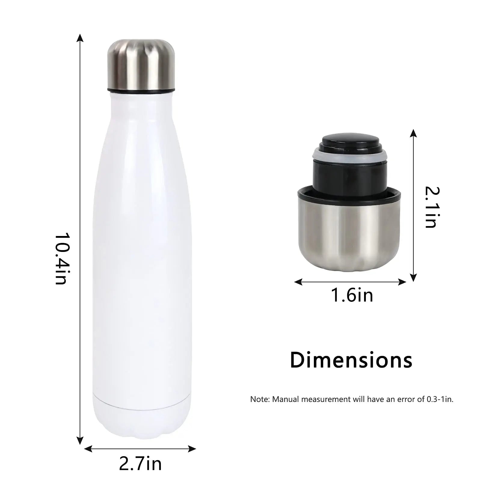 500ml Sublimation Tumbler – Stainless Steel Double Wall Vacuum Flask | DIY Blank