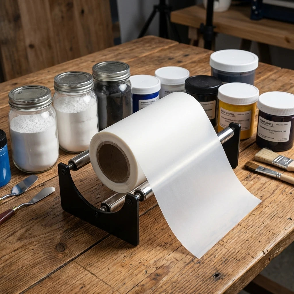 Roll Film Holder Roll Paper Stand for DTF & UV Label Printer Fit Epson L1800 L805 R1390 L18050 L8050 Max 33cm Metal Smooth Roll