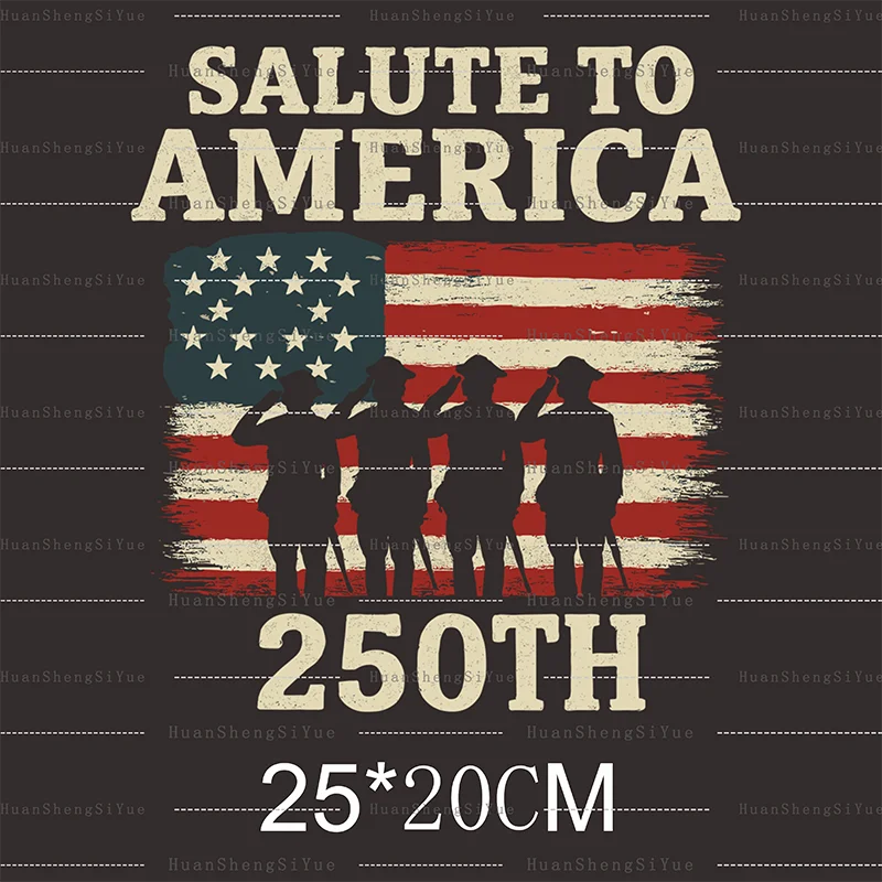 DTF US 250th Anniversary Sticker New Men's And Women's T-shirt Hoodie Patches Waterproof And Easy To Transfer