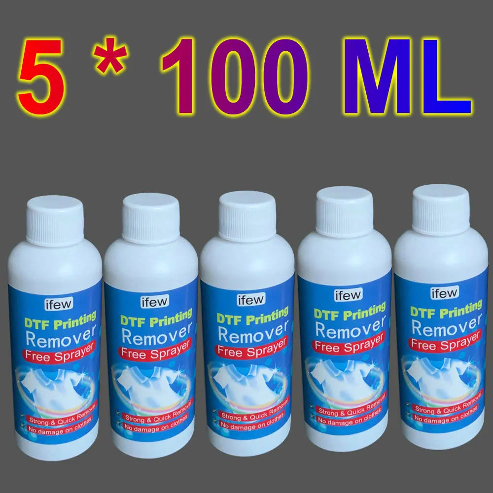 DTF Remove 500 ML Textile Vinyl Remover For Garments Clothes Shirts Removal Solution Liquid Print Cleaner Cleaning DTF VLR Kit