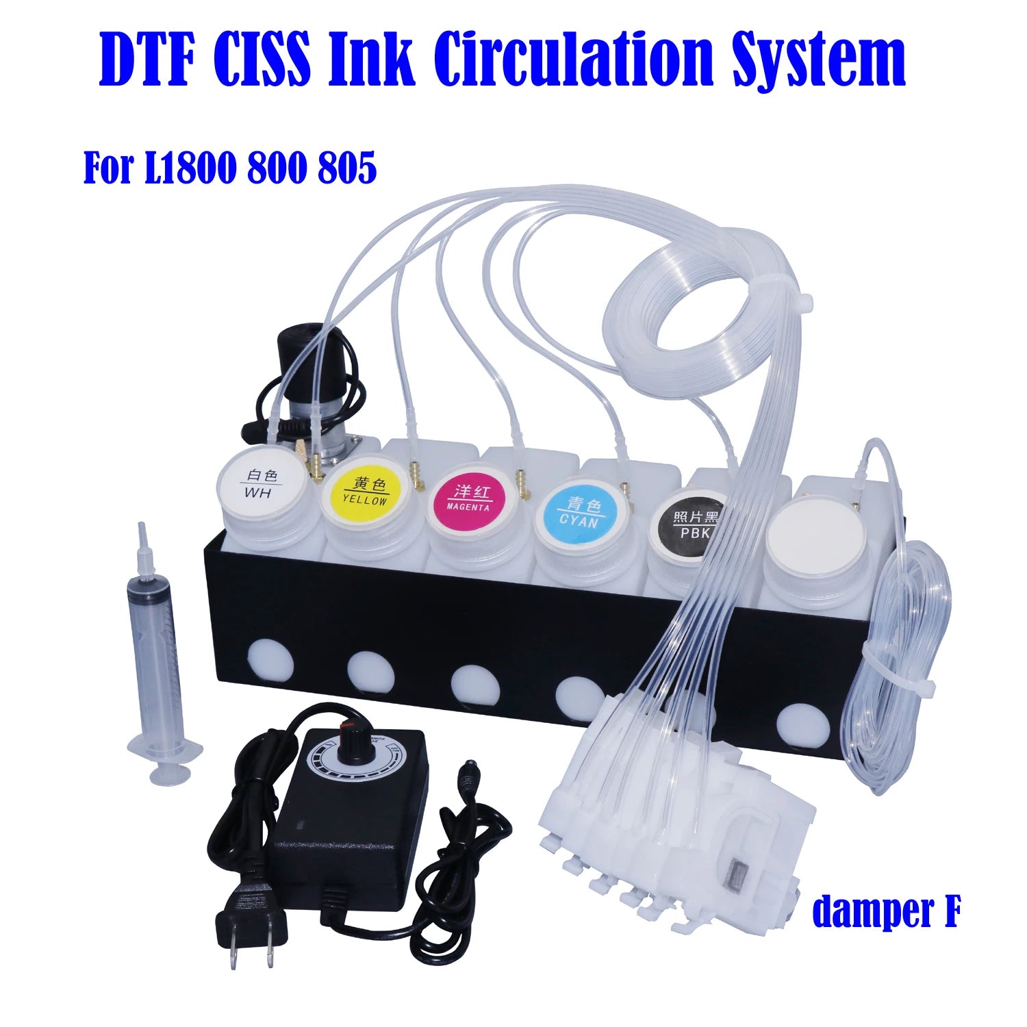L1800 Dtf Ink System Circulation Complete L800 L801 L805 L810 L850 Ciss with Motor Dtf Printer Continuous Ink Supply System