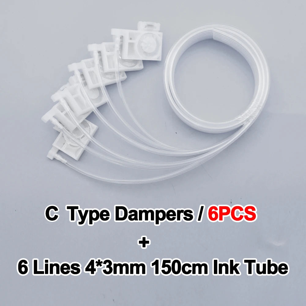 DTF Ink Damper With 6 Lines Ink Tube For Epson XP-15000 XP 15000 15010 15080 L18050 L8050 18100 modify convert Ink Flow Damper
