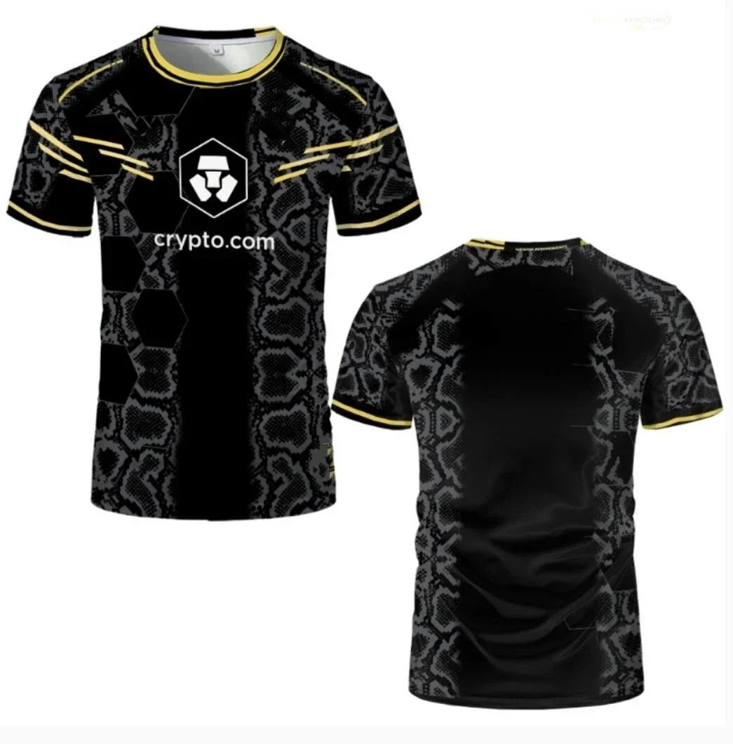 New Men's Wrestling Competition T-shirt, Fan-shaped Round Neck 3D Printed, Men's and Women's Outdoor Short Sleeved Sports Top