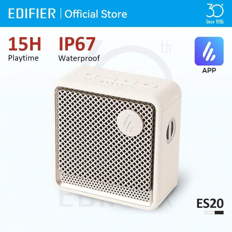 Edifier ES20 Portable Bluetooth Speaker Wireless Speaker IP67 Waterproof Light Effects Outdoor Speakers Deep Bass with Mic