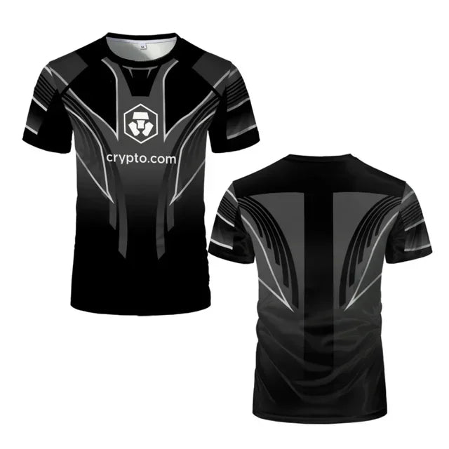 New Men's Wrestling Competition T-shirt, Fan-shaped Round Neck 3D Printed, Men's and Women's Outdoor Short Sleeved Sports Top