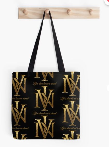 IVN Signature Black & Gold Luxury Tote Bag - Original