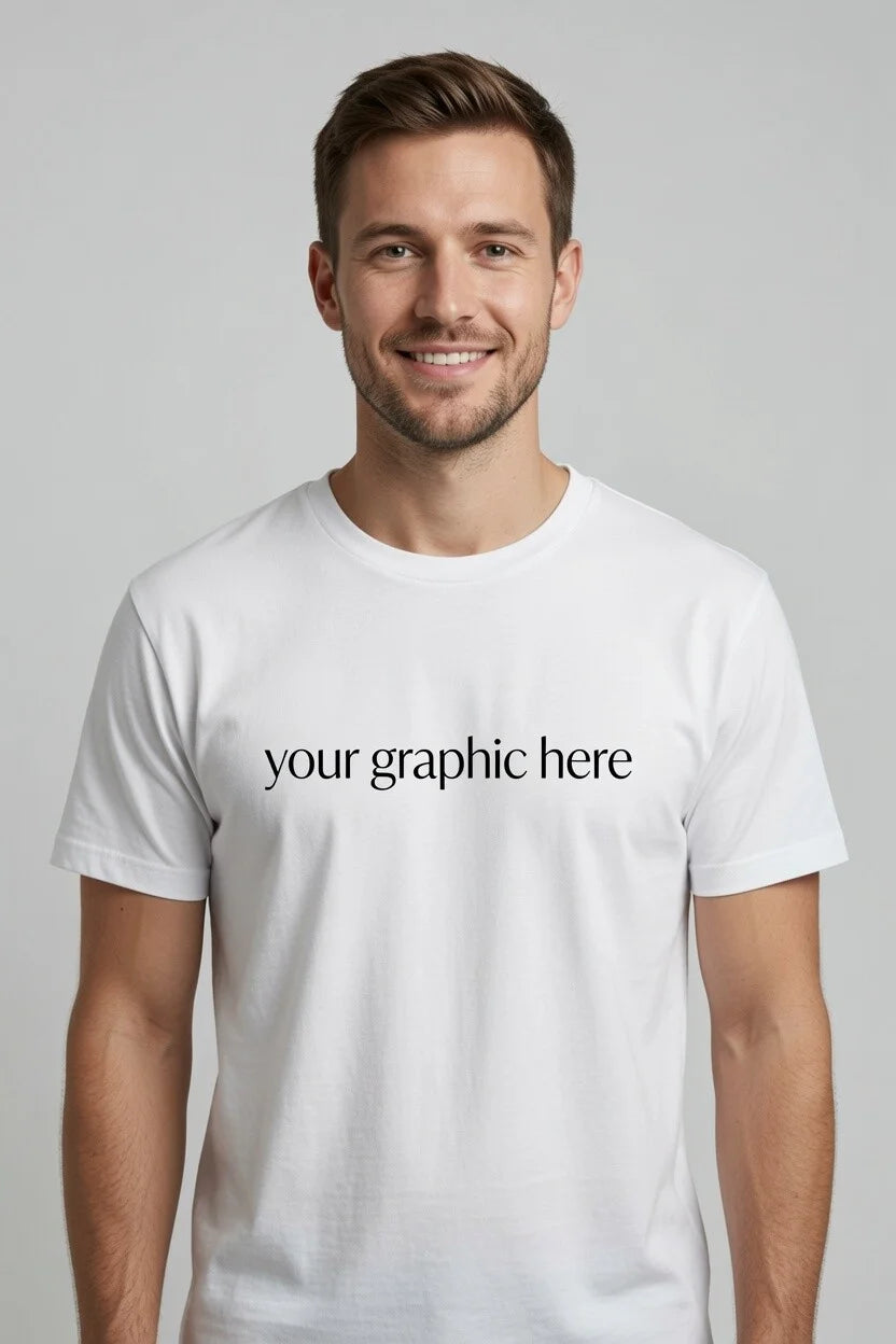 Custom White T-Shirt - Your Graphic Here
