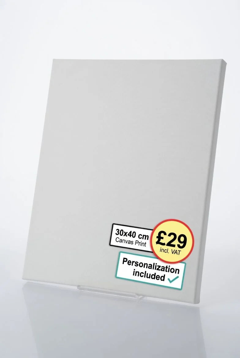 Custom Canvas Print 30x40 cm - Personalisation Included - Scan QR Code